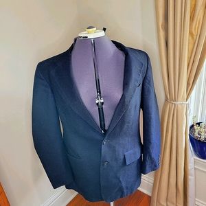 Vinrage Navy Men's Woolmark Wool Blazer